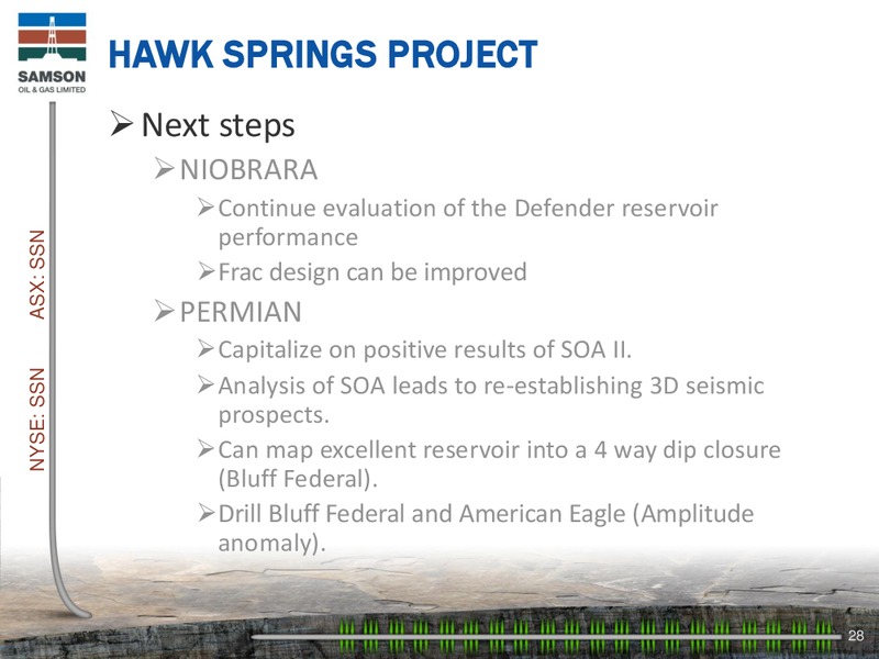 Investor Presentation – Samson Oil & Gas Limited – slide 27