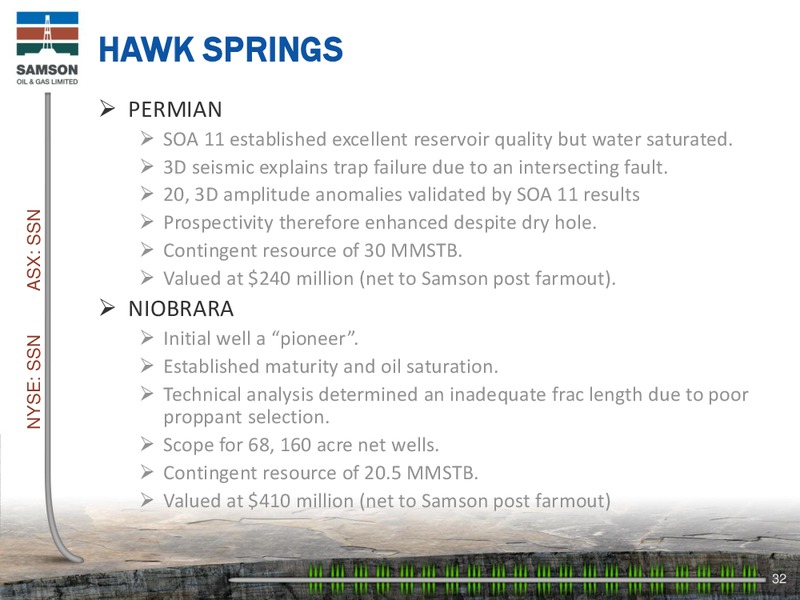 Investor Presentation – Samson Oil & Gas Limited – slide 31