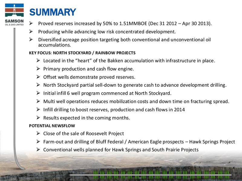 Investor Presentation – Samson Oil & Gas Limited – slide 19