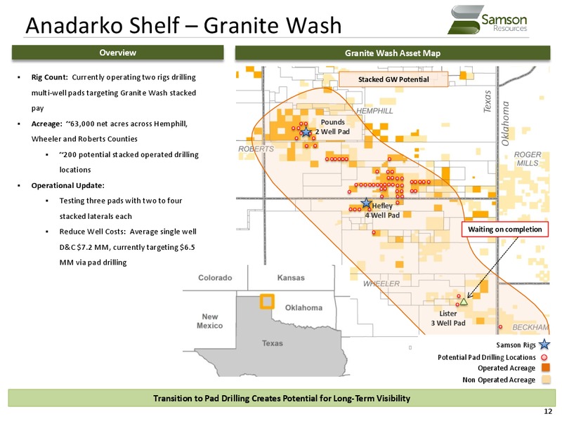 Lenders Presentation – Samson Resources Company – slide 12
