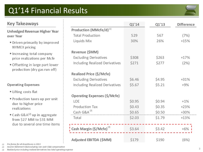 Q1 2014 Conference Call – Samson Resources Company – slide 2