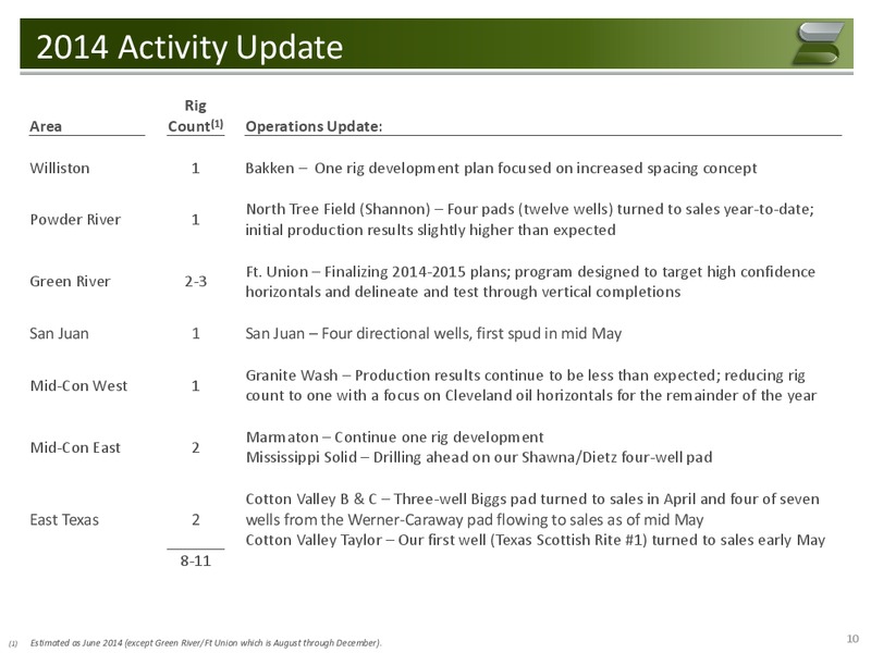 Q1 2014 Conference Call – Samson Resources Company – slide 9