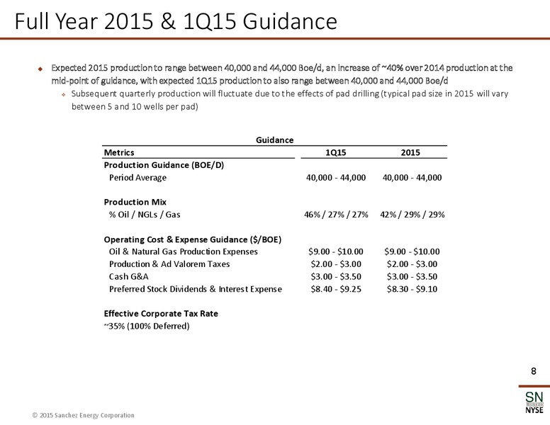 February 2015 Corporate Presentation – Sanchez Energy Corp – slide 7