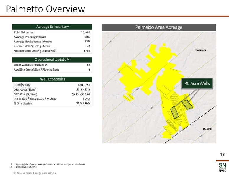 February 2015 Corporate Presentation – Sanchez Energy Corp – slide 14