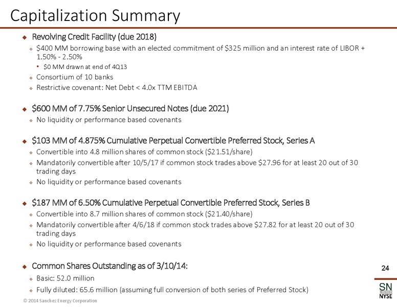 March 2014 Coporate Presentation – Sanchez Energy Corp – slide 23