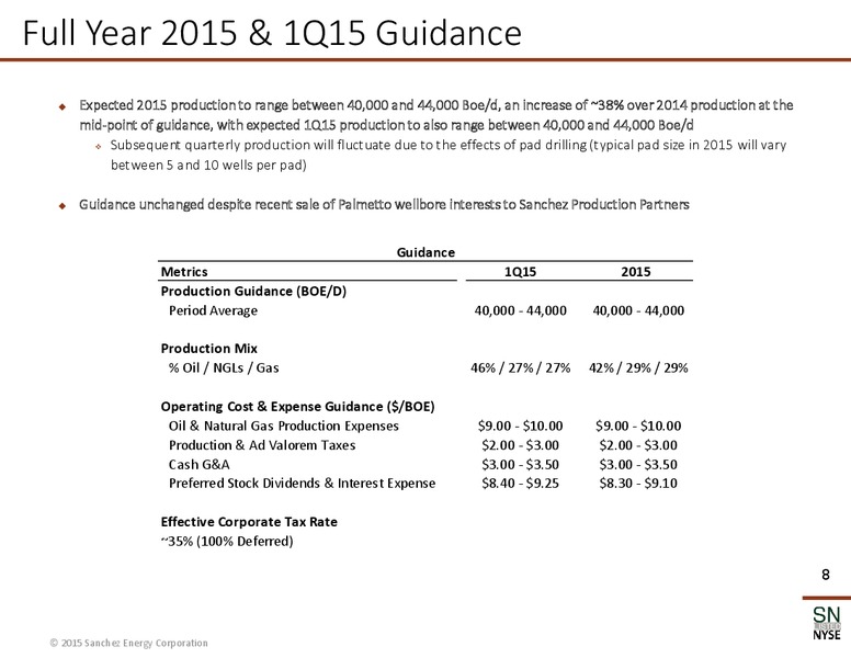 April 2015 Corporate Presentation – Sanchez Energy Corp – slide 7