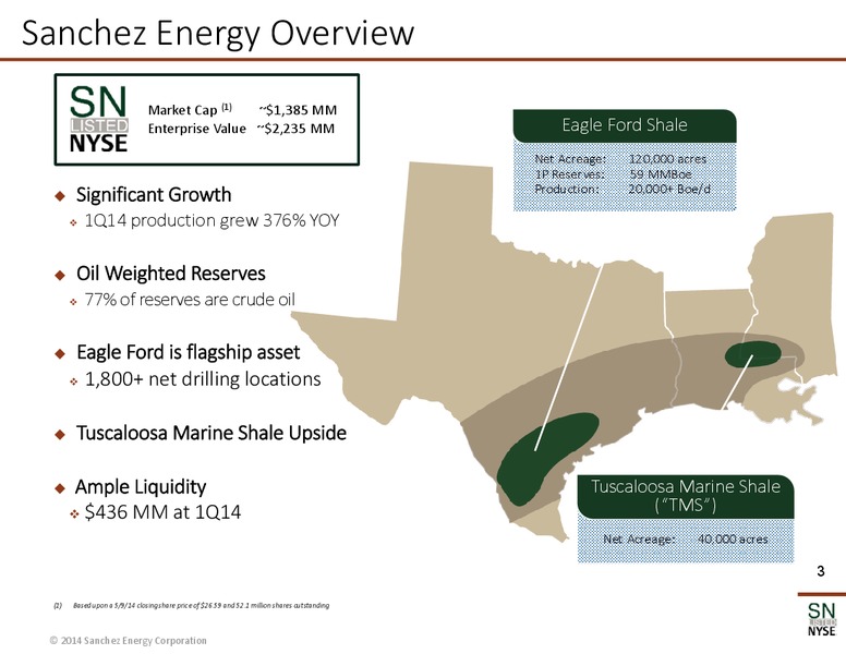 May 2014 Corporate Presentation – Sanchez Energy Corp – slide 2