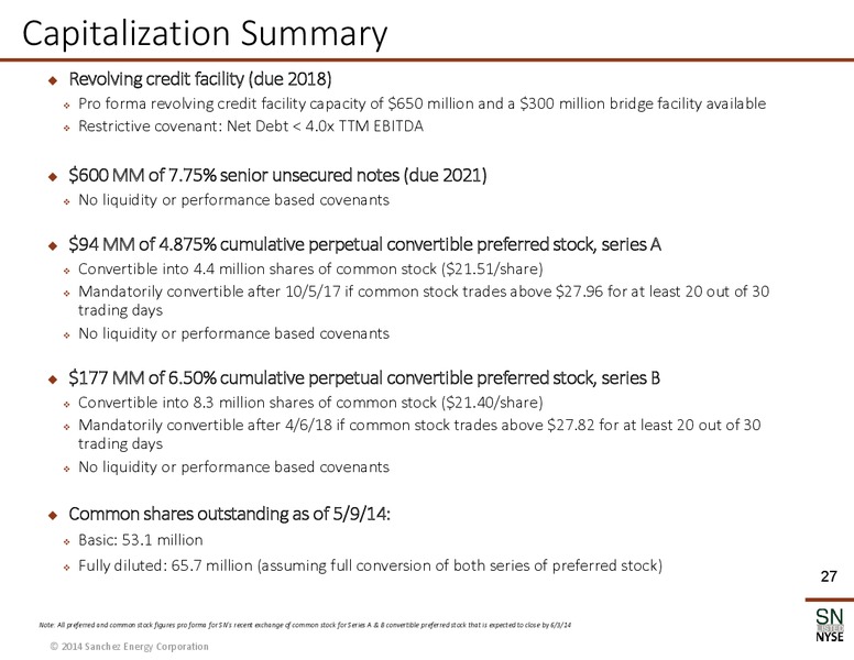 RBC Global Energy & Power Conference – Sanchez Energy Corp – slide 26