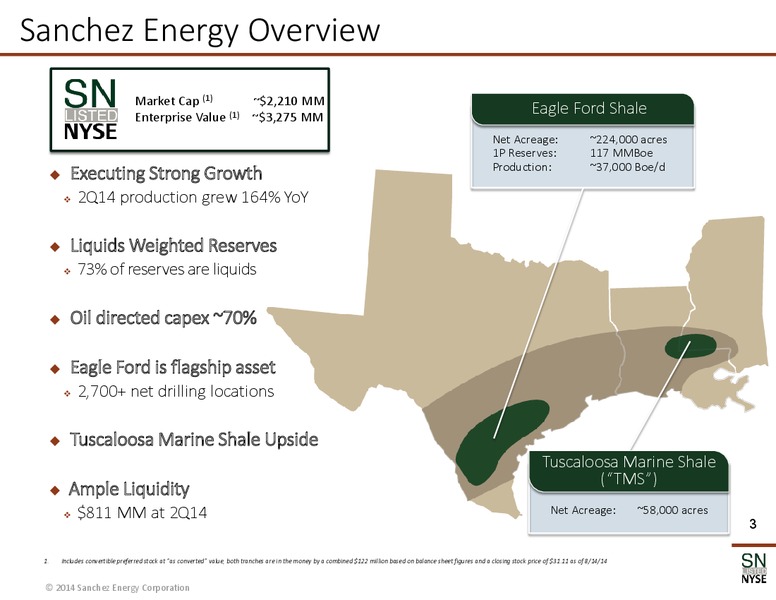 Enercom The Oil And Gas Conference – Sanchez Energy Corp – slide 2