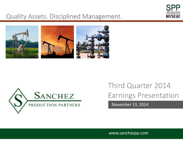 3Q 2014 Earnings Presentation – Sanchez Energy Corp – slide 1