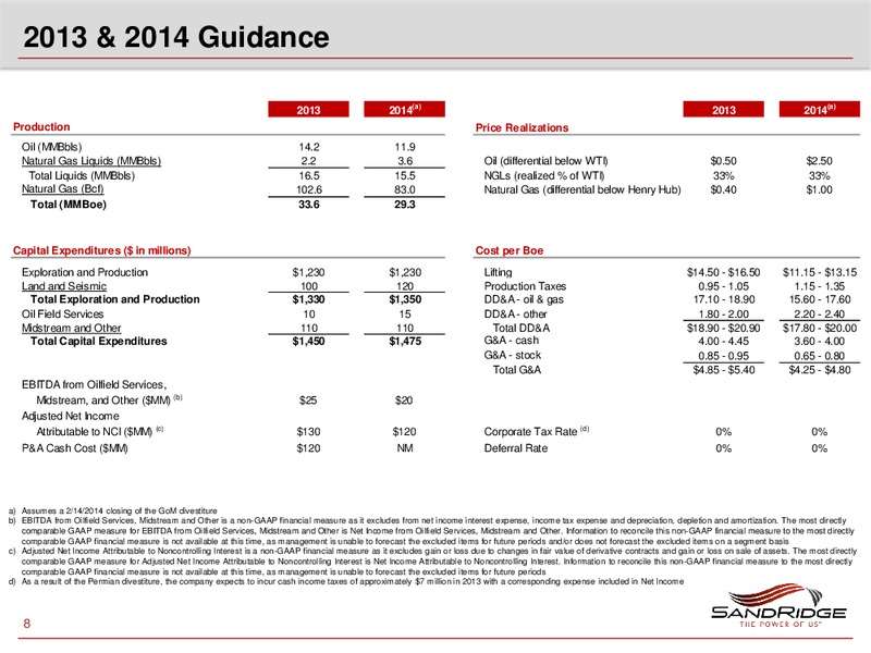 SALE OF GULF OF MEXICO BUSINESS AND ENHANCED MID CONTINENT GROWTH STRATEGY – Sandridge Energy, Inc. – slide 7