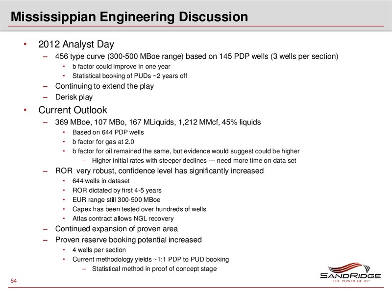 2013 Investor Analyst Meeting – Sandridge Energy, Inc. – slide 63