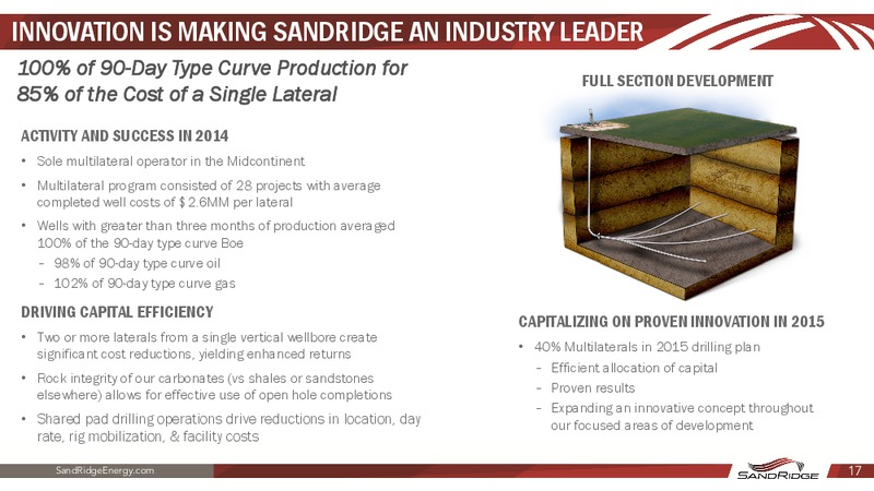 HOWARD WEIL ENERGY CONFERENCE – Sandridge Energy, Inc. – slide 16