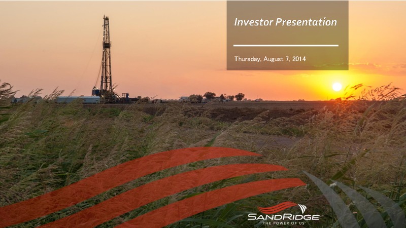 Investor Presentation – Sandridge Energy, Inc. – slide 1