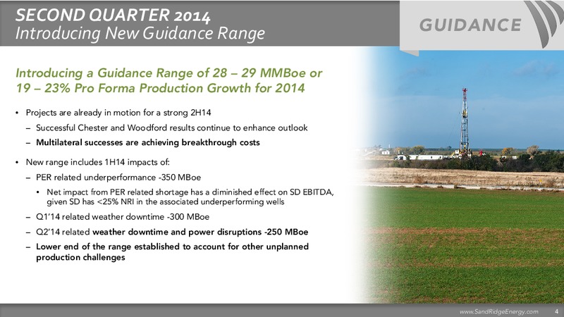 Q2 2014 Earnings Update – Sandridge Energy, Inc. – slide 3