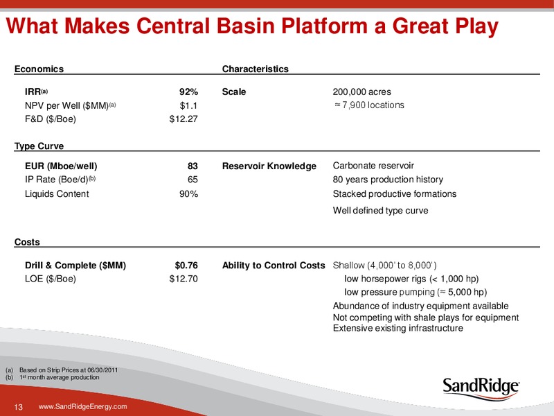ENERCOMS THE OIL & GAS CONFERENCE – Sandridge Energy, Inc. – slide 12