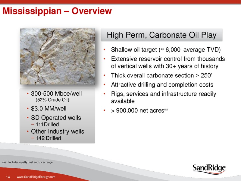 ENERCOMS THE OIL & GAS CONFERENCE – Sandridge Energy, Inc. – slide 13
