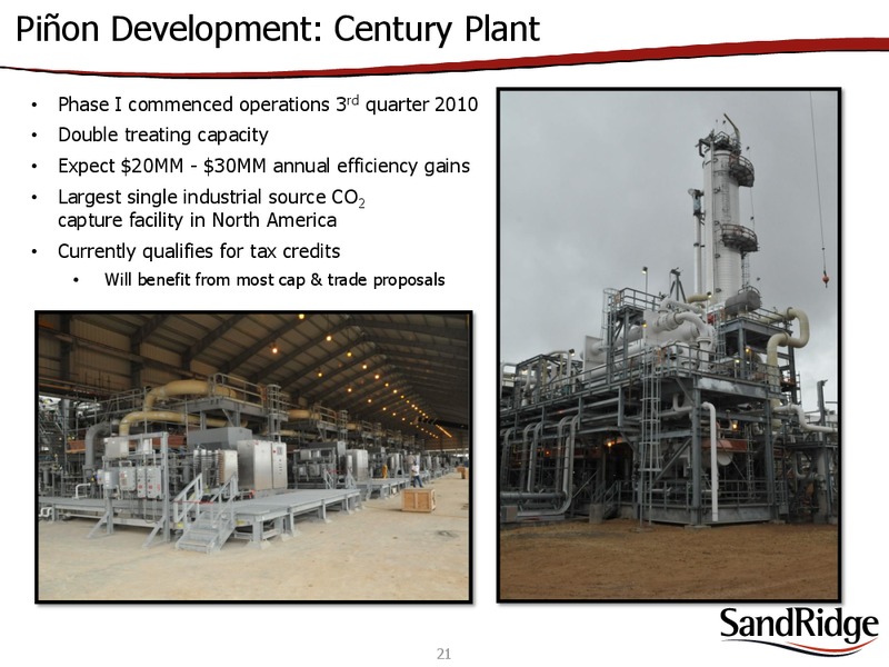 Q3 2010 EARNINGS CALL – Sandridge Energy, Inc. – slide 19