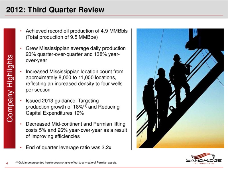 BANK OF AMERICA MERRILL LYNCH GLOBAL ENERGY CONFERENCE – Sandridge Energy, Inc. – slide 3