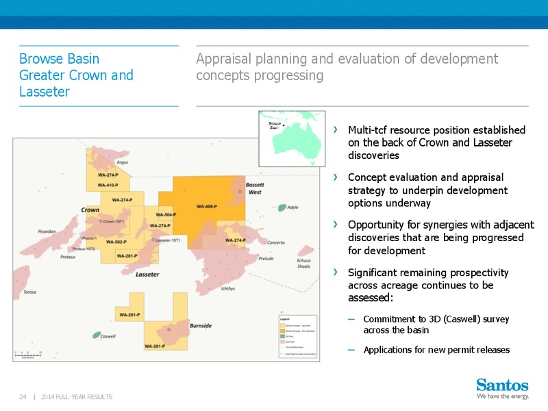 2014 Full year results 2015 – Santos Limited – slide 23
