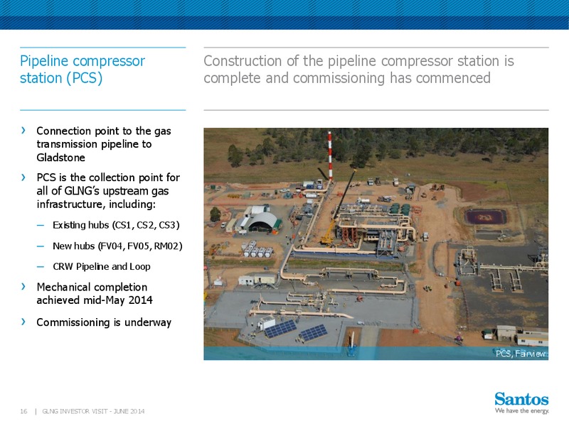 GLNG investor visit – Santos Limited – slide 15