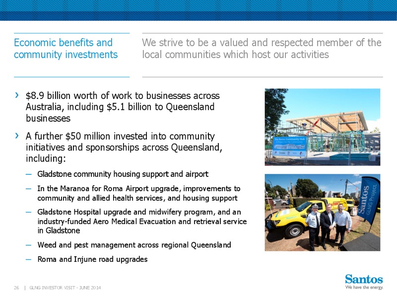 GLNG investor visit – Santos Limited – slide 25