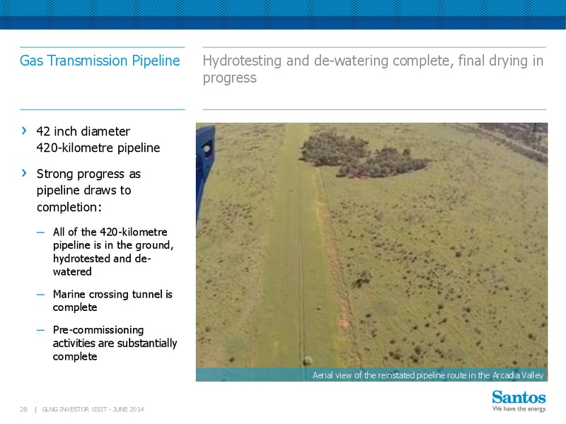 GLNG investor visit – Santos Limited – slide 27
