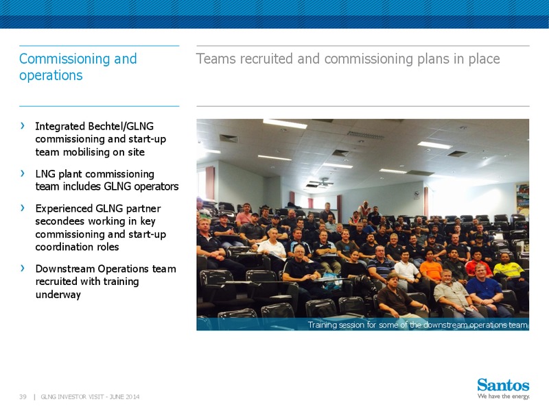 GLNG investor visit – Santos Limited – slide 38