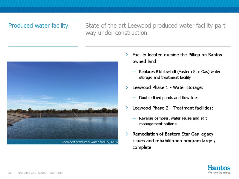 INVESTOR PRESENTATION – Santos Limited – slide 27