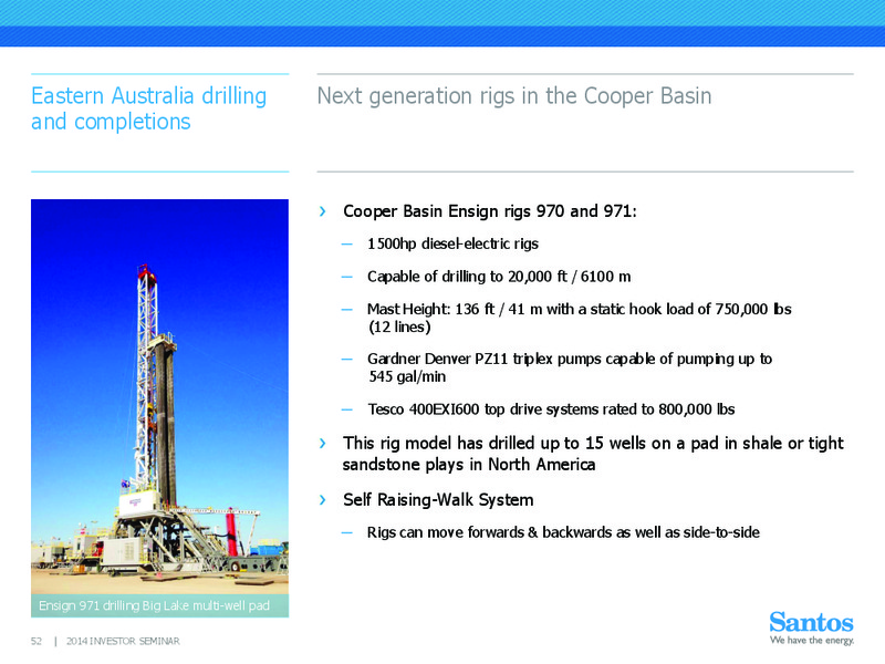 INVESTOR SEMINAR – Santos Limited – slide 51