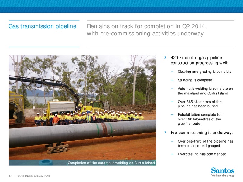 2013 Investor Seminar – Santos Limited – slide 36