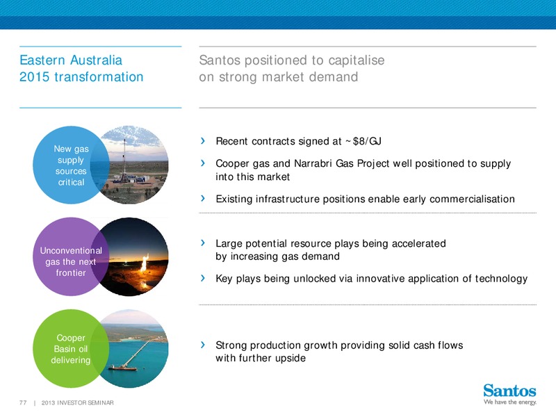 2013 Investor Seminar – Santos Limited – slide 76