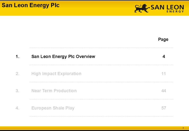 Q1 Corporate Presentation – San Leon Energy – slide 2