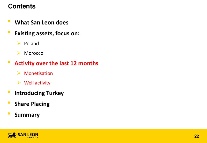 AGM – San Leon Energy – slide 21