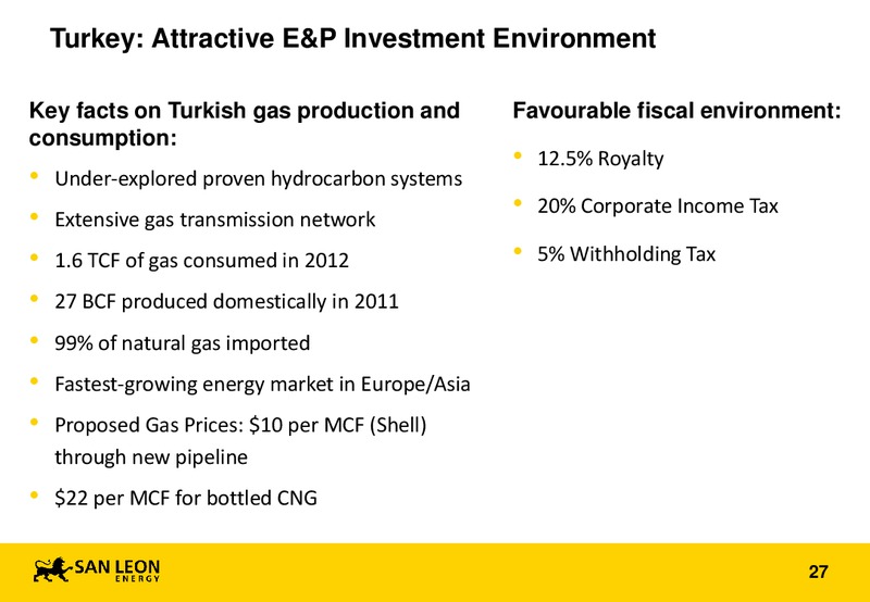 AGM – San Leon Energy – slide 26