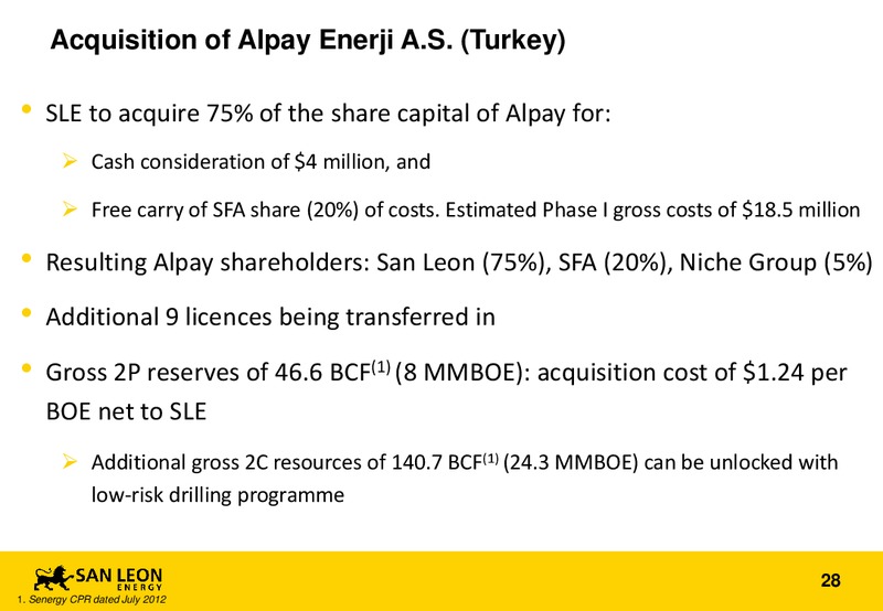 AGM – San Leon Energy – slide 27