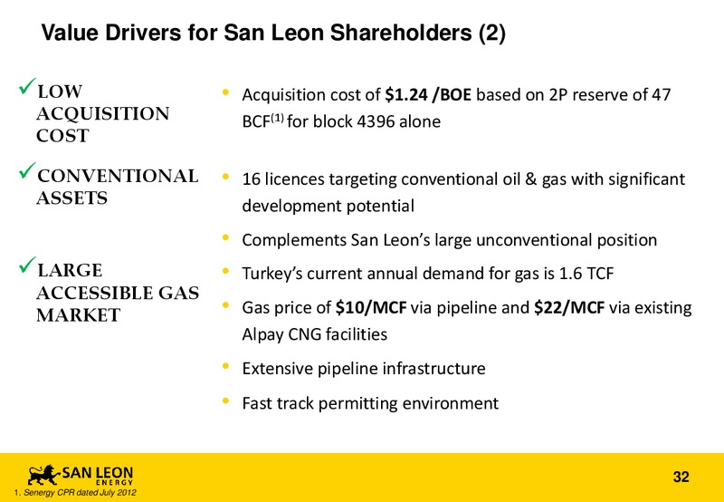 AGM – San Leon Energy – slide 31