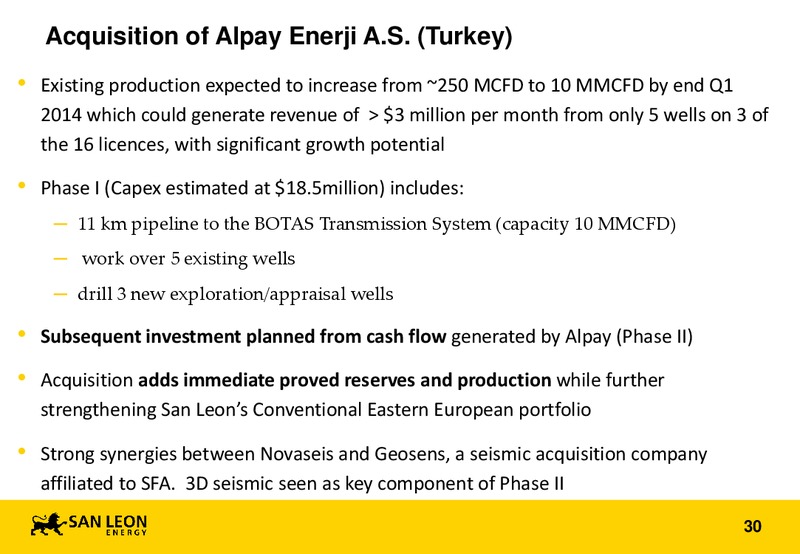 Annual General Meeting – San Leon Energy – slide 29