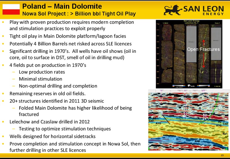 Corporate Presentation – San Leon Energy – slide 22