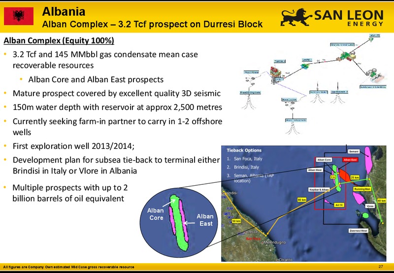 Corporate Presentation – San Leon Energy – slide 26