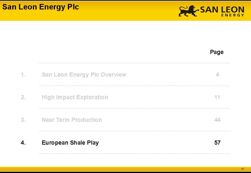 Corporate Presentation – San Leon Energy – slide 56