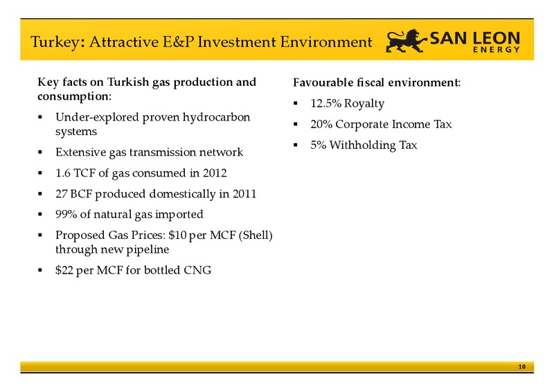 Acquisition of Alpay Enerji AS – San Leon Energy – slide 10