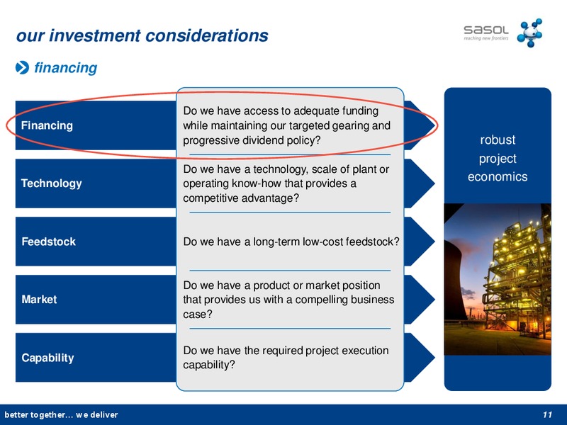 APRIL 2013 INVESTOR STRATEGY – Sasol Limited – slide 10