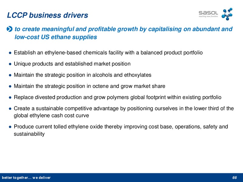 APRIL 2013 INVESTOR STRATEGY – Sasol Limited – slide 65