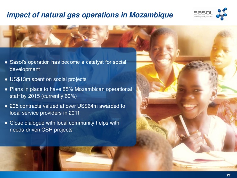 CITI GROUP EAST AFRICA VISIT – Sasol Limited – slide 20