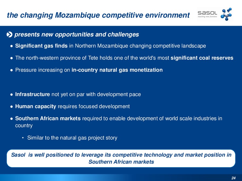 CITI GROUP EAST AFRICA VISIT – Sasol Limited – slide 23