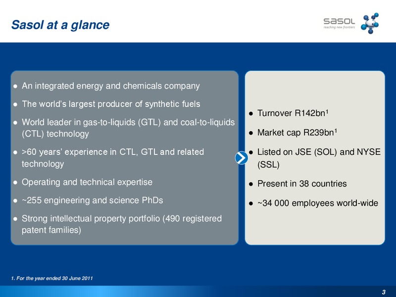 SASOLS RESPONSE TO GAS NEEDS IN SOUTHERN AFRICA – Sasol Limited – slide 2