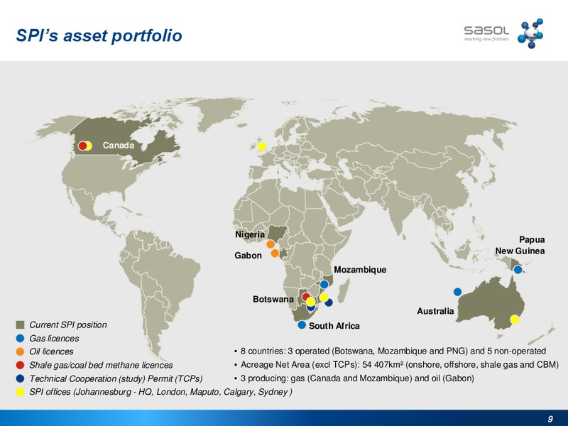 SASOLS RESPONSE TO GAS NEEDS IN SOUTHERN AFRICA – Sasol Limited – slide 8