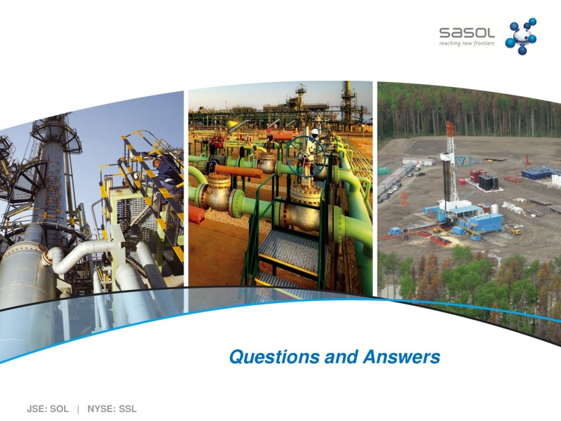 SASOLS RESPONSE TO GAS NEEDS IN SOUTHERN AFRICA – Sasol Limited – slide 21