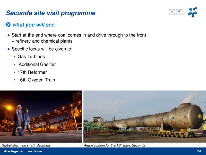 NOVEMBER 2012 INVESTOR PRESENTATION – Sasol Limited – slide 23